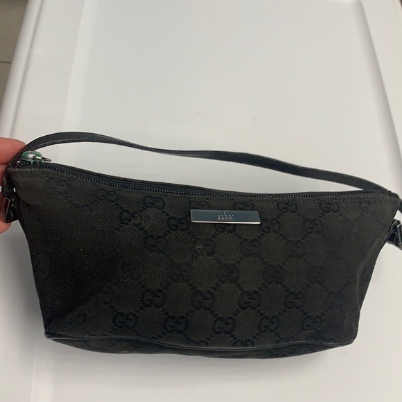 Gucci Boat Mini GG Monogram Pochette Black Excellent Condition - Picture 4 of 16